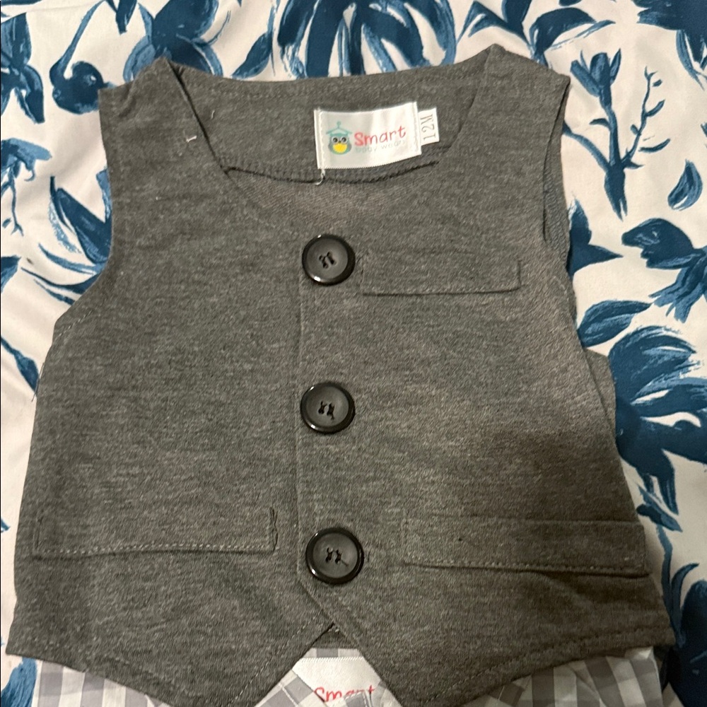 Smart Set Charcoal Gray Kids Vest